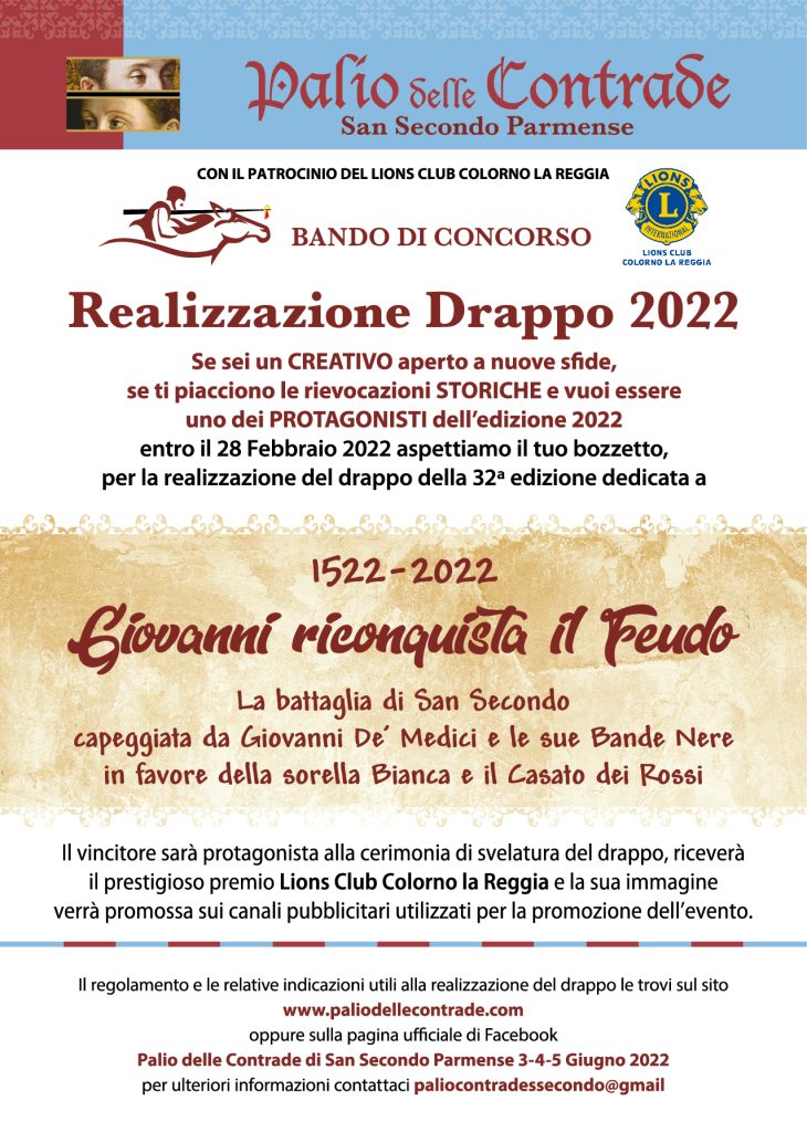 Bando Drappo Xxxii Edizione Del Palio Delle Contrade Palio Delle